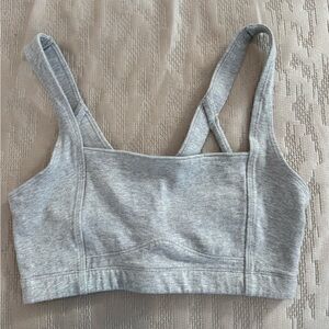 Grey sports bra / crop top